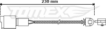 TOMEX brakes TX 30-28 - Indikators, Bremžu uzliku nodilums autospares.lv