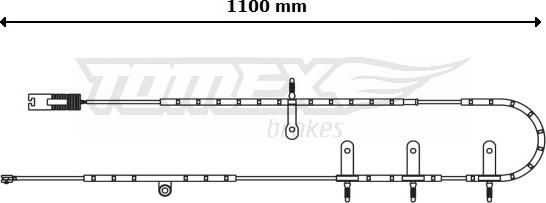 TOMEX brakes TX 30-71 - Indikators, Bremžu uzliku nodilums www.autospares.lv