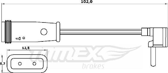 TOMEX brakes TX 30-78 - Indikators, Bremžu uzliku nodilums www.autospares.lv