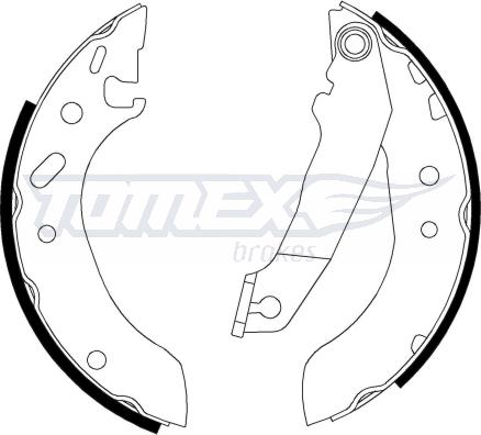 TOMEX brakes TX 20-53 - Bremžu loku komplekts autospares.lv