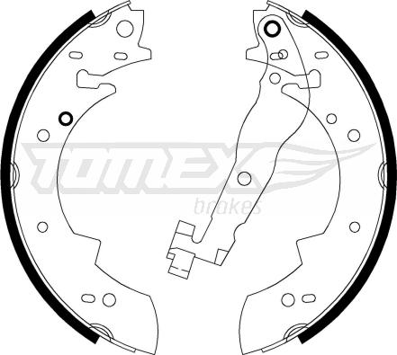 TOMEX brakes TX 20-62 - Brake Shoe Set www.autospares.lv