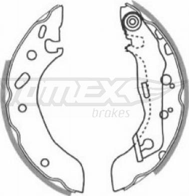 TOMEX brakes TX 20-83 - Bremžu loku komplekts autospares.lv