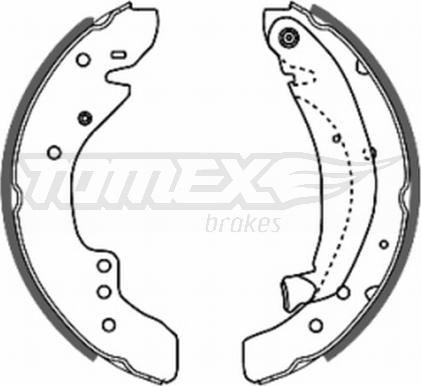 TOMEX brakes TX 20-29 - Bremžu loku komplekts www.autospares.lv