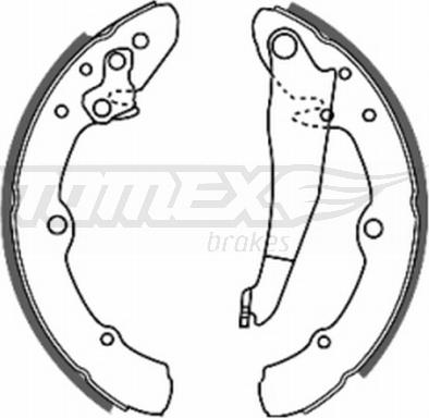 TOMEX brakes TX 20-25 - Brake Shoe Set www.autospares.lv