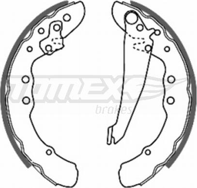 TOMEX brakes TX 20-70 - Brake Shoe Set www.autospares.lv