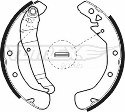 TOMEX brakes TX 20-78 - Комплект тормозных колодок, барабанные www.autospares.lv