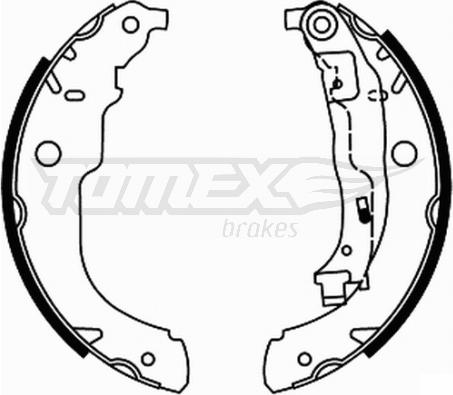 TOMEX brakes TX 21-96 - Brake Shoe Set www.autospares.lv