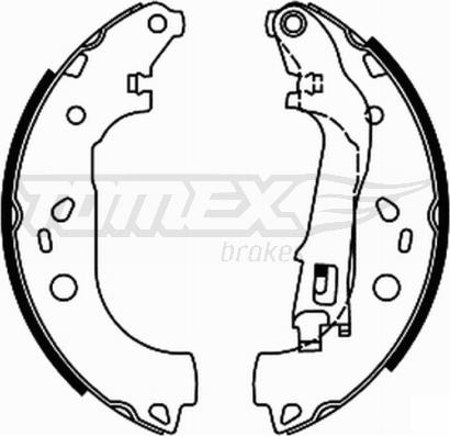 TOMEX brakes TX 21-98 - Brake Shoe Set www.autospares.lv