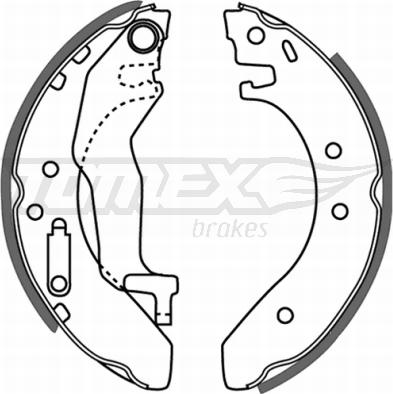 TOMEX brakes TX 21-54 - Комплект тормозных колодок, барабанные www.autospares.lv