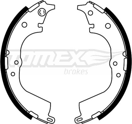 TOMEX brakes TX 21-55 - Brake Shoe Set www.autospares.lv