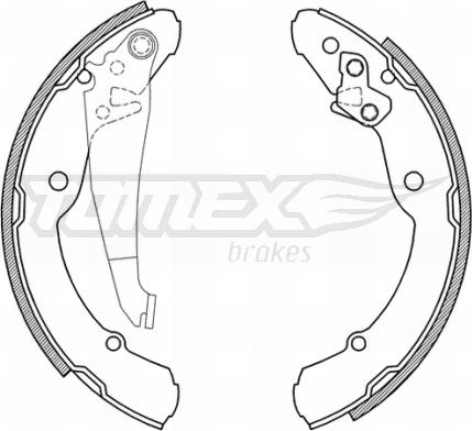 TOMEX brakes TX 21-04 - Brake Shoe Set www.autospares.lv