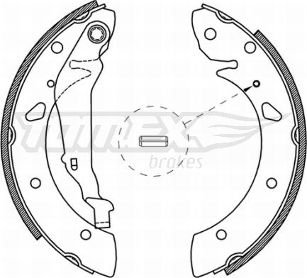 TOMEX brakes TX 21-05 - Bremžu loku komplekts www.autospares.lv