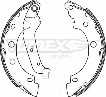 TOMEX brakes TX 21-00 - Bremžu loku komplekts www.autospares.lv