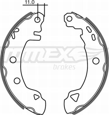 TOMEX brakes TX 21-02 - Bremžu loku komplekts www.autospares.lv