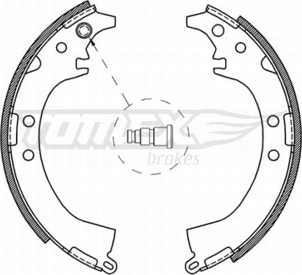 TOMEX brakes TX 21-07 - Brake Shoe Set www.autospares.lv