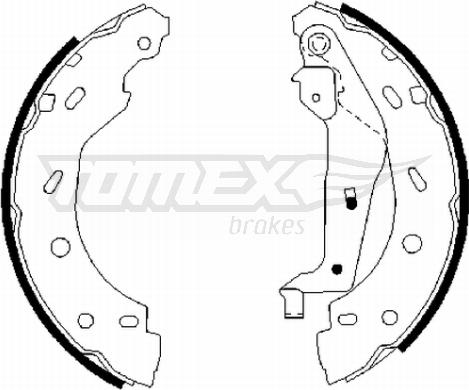 TOMEX brakes TX 21-75 - Комплект тормозных колодок, барабанные www.autospares.lv