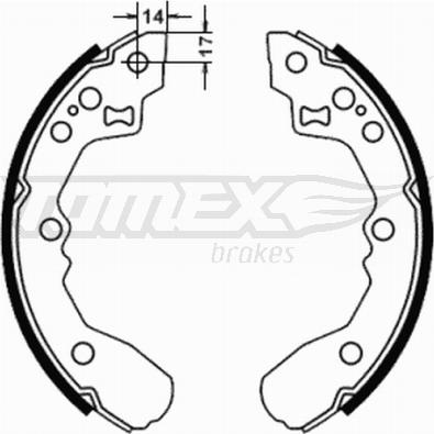 TOMEX brakes TX 21-78 - Bremžu loku komplekts www.autospares.lv