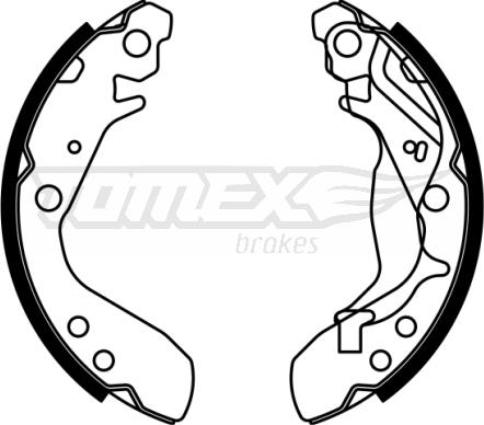 TOMEX brakes TX 23-01 - Bremžu loku komplekts www.autospares.lv