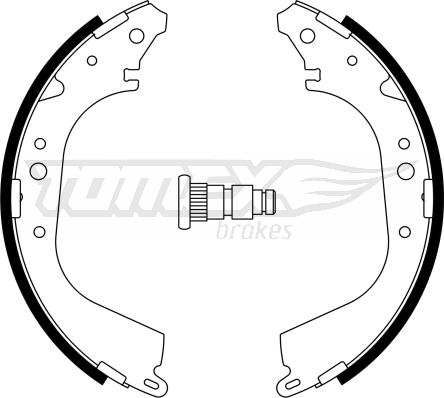 TOMEX brakes TX 23-35 - Brake Shoe Set www.autospares.lv