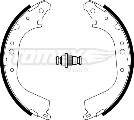 TOMEX brakes TX 23-30 - Brake Shoe Set www.autospares.lv