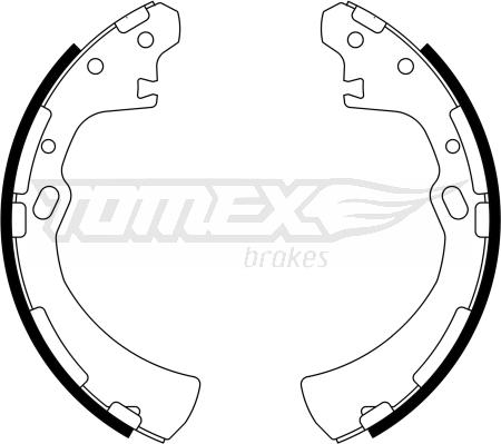 TOMEX brakes TX 23-31 - Brake Shoe Set www.autospares.lv