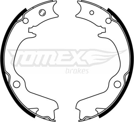 TOMEX brakes TX 22-41 - Комплект тормозных колодок, барабанные www.autospares.lv