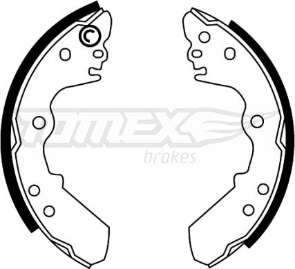 TOMEX brakes TX 22-47 - Bremžu loku komplekts www.autospares.lv