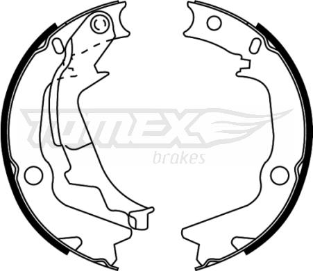 TOMEX brakes TX 22-53 - Brake Shoe Set www.autospares.lv