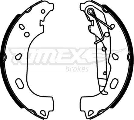 TOMEX brakes TX 22-57 - Bremžu loku komplekts autospares.lv