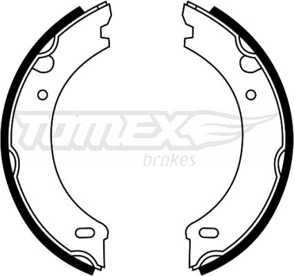 TOMEX brakes TX 22-09 - Bremžu loku komplekts www.autospares.lv