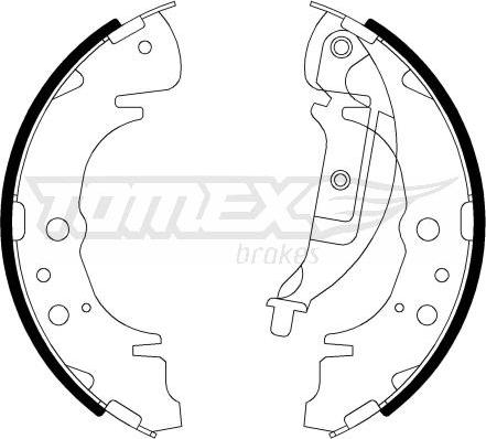 TOMEX brakes TX 22-06 - Brake Shoe Set www.autospares.lv