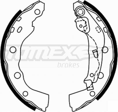 TOMEX brakes TX 22-00 - Bremžu loku komplekts www.autospares.lv