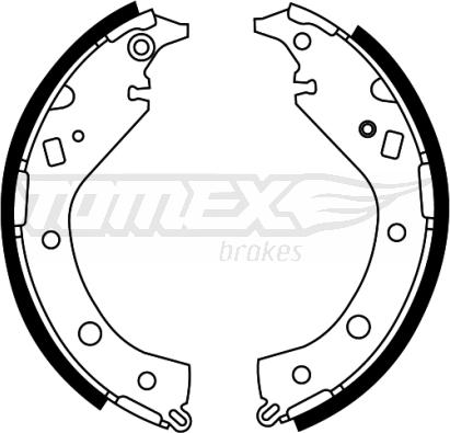 TOMEX brakes TX 22-07 - Bremžu loku komplekts www.autospares.lv