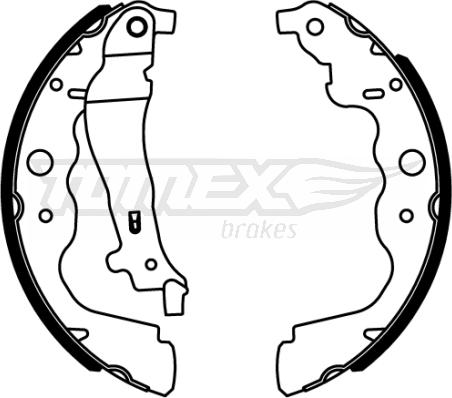 TOMEX brakes TX 22-18 - Bremžu loku komplekts www.autospares.lv