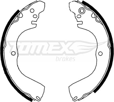 TOMEX brakes TX 22-89 - Brake Shoe Set www.autospares.lv