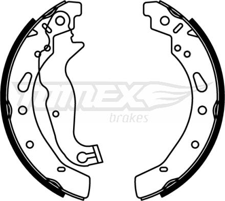 TOMEX brakes TX 22-80 - Brake Shoe Set www.autospares.lv