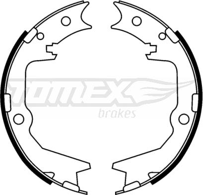 TOMEX brakes TX 22-39 - Комплект тормозных колодок, барабанные www.autospares.lv