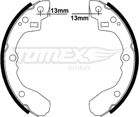 TOMEX brakes TX 22-33 - Bremžu loku komplekts www.autospares.lv