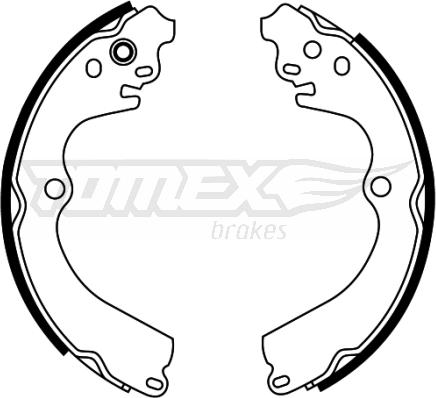 TOMEX brakes TX 22-32 - Комплект тормозных колодок, барабанные www.autospares.lv