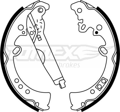 TOMEX brakes TX 22-76 - Bremžu loku komplekts www.autospares.lv