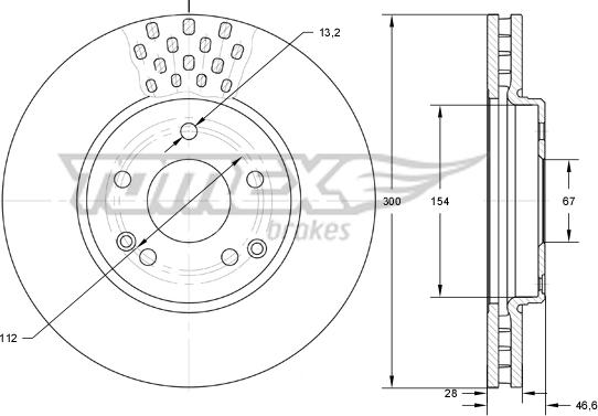 TOMEX brakes TX 74-04 - Bremžu diski www.autospares.lv