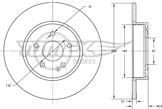 TOMEX brakes TX 74-06 - Bremžu diski www.autospares.lv