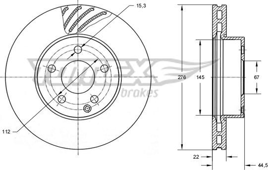 TOMEX brakes TX 74-08 - Bremžu diski www.autospares.lv