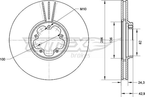 TOMEX brakes TX 70-96 - Bremžu diski www.autospares.lv