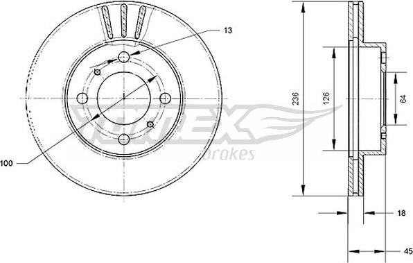 TOMEX brakes TX 70-98 - Bremžu diski www.autospares.lv