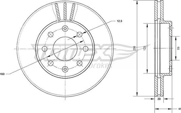 TOMEX brakes TX 70-92 - Bremžu diski www.autospares.lv