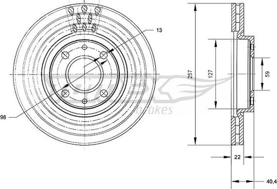 TOMEX brakes TX 70-56 - Bremžu diski autospares.lv