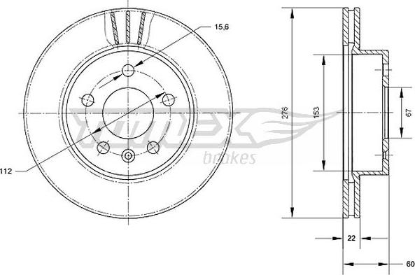 TOMEX brakes TX 70-52 - Тормозной диск www.autospares.lv