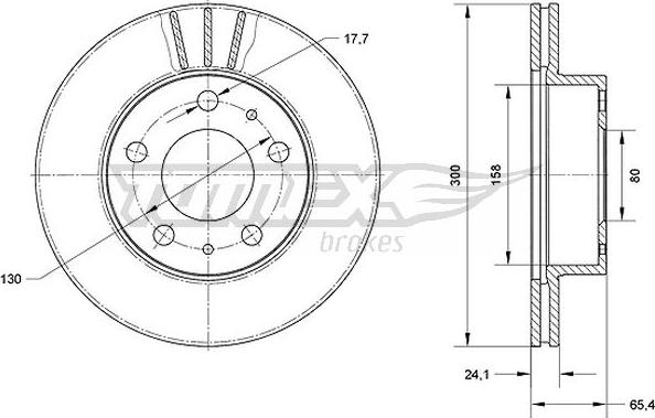 TOMEX brakes TX 70-60 - Brake Disc www.autospares.lv