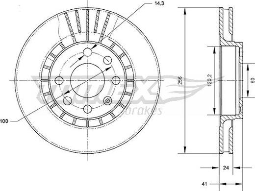 TOMEX brakes TX 70-15 - Bremžu diski autospares.lv